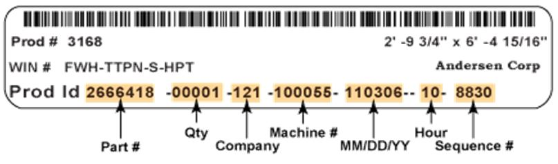 Identify Your Andersen® Window or Patio Door Using a Product ID Label