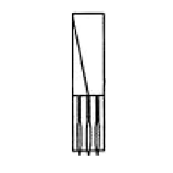 Black and white illustration of a universal Andersen head or sill plug that has a round base that narrows to a point at the top.