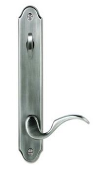 Silver Capri handle set on white background.