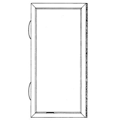 Side view of a gliding window combination unit sash, showing a narrow rectangular frame with integrated roller hardware.