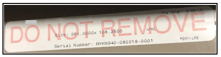 Andersen product label showing Product ID with numbered sections identifying label components