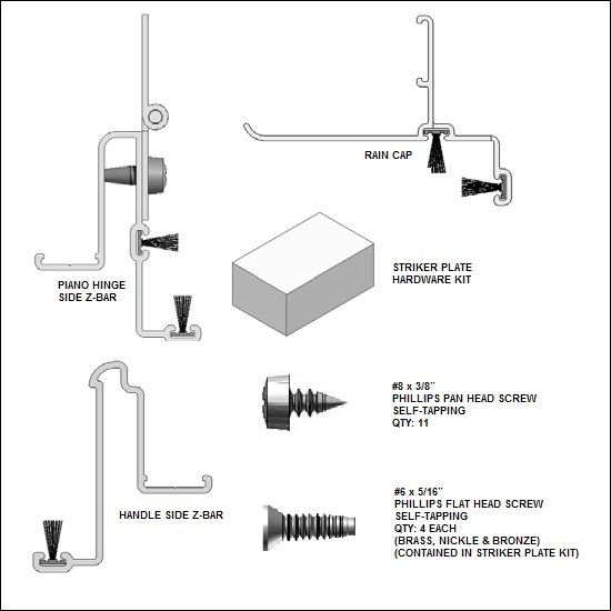 Narrow Mount Kits for Storm Doors