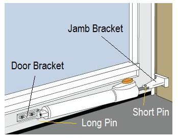 Pompeii Bargain catch up Closer Bracket Pin Falls Out or Will Not Stay in Place on Storm Door