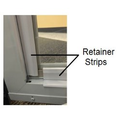 Gaps Where Retainer Strips Meet in Corners of Glass or Insect Screen