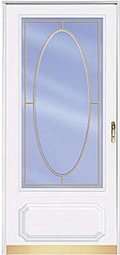 Forever® by Andersen® UltraCore Midview Brass Oval Storm Door